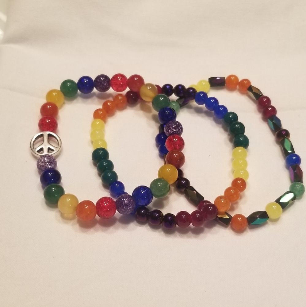 🎉2xHP! 🏳️‍🌈 Super cute LGBTQ pride bracelet set